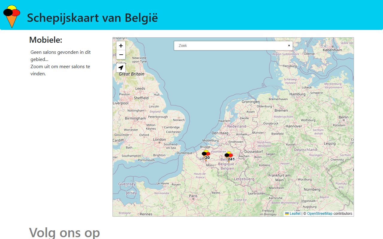 Website Schepijskaart van België